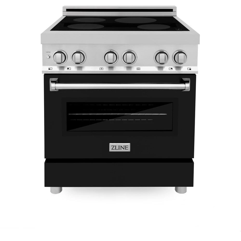 ZLINE 30 In. 4.0 Cu. Ft. Legacy Induction Range With 4 Element Cooktop And Electric Oven In Stainless Steel And Black Matte Door (RAIND-BLM-30)(Zline 30 Induction Range Stainless Steel Black Matte Raind Blm 30) 4 ZLINE 30 In. 4.0 Cu. Ft. Legacy Induction Range With 4 Element Cooktop And Electric Oven In Stainless Steel And Black Matte Door (RAIND-BLM-30)(Zline 30 Induction Range Stainless Steel Black Matte Raind Blm 30) - Image 4