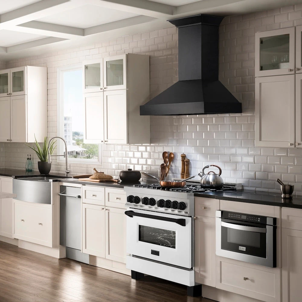 ZLINE Autograph Edition 36 In. 4.6 Cu. Ft. Legacy Dual Fuel Range With 6 Burner Gas Cooktop And Electric Convection Oven In Satin Stainless Steel With White Matte Door And Matte Black Accents (RASZ-WM-36-MB)(Zline Autograph Edition 36 Legacy Dual Fuel Range Satin Stainless Steel White Matte Matte Black Rasz Wm 36 Mb) 18 ZLINE Autograph Edition 36 In. 4.6 Cu. Ft. Legacy Dual Fuel Range With 6 Burner Gas Cooktop And Electric Convection Oven In Satin Stainless Steel With White Matte Door And Matte Black Accents (RASZ-WM-36-MB)(Zline Autograph Edition 36 Legacy Dual Fuel Range Satin Stainless Steel White Matte Matte Black Rasz Wm 36 Mb) - Image 18