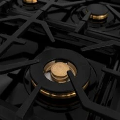 ZLINE Autograph Edition 36 In. 4.6 Cu. Ft. Legacy Dual Fuel Range With 6 Burner Gas Cooktop And Electric Convection Oven In Stainless Steel With White Matte Door And Champagne Bronze Accents (RAZ-WM-36-CB)(Zline Autograph Edition 36 Legacy Dual Fuel Range Stainless Steel White Matte Champagne Bronze Raz Wm 36 Cb) 15 ZLINE Autograph Edition 36 In. 4.6 Cu. Ft. Legacy Dual Fuel Range With 6 Burner Gas Cooktop And Electric Convection Oven In Stainless Steel With White Matte Door And Champagne Bronze Accents (RAZ-WM-36-CB)(Zline Autograph Edition 36 Legacy Dual Fuel Range Stainless Steel White Matte Champagne Bronze Raz Wm 36 Cb) -Induction Cooktop Store zline stainless steel range RAZ WM 36 CB burners high grates detail 29691eb4 4e3b 47d7 b07e 68f584154de4