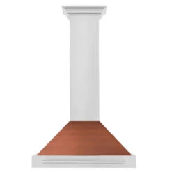 ZLINE 30 In. Convertible Stainless Steel Range Hood With Copper Shell And Stainless Steel Handle (KB4STX-C-30)(Zline 30 Wall Mount Range Hood Stainless Steel Copper Kb4stx C 30) 10 ZLINE 30 In. Convertible Stainless Steel Range Hood With Copper Shell And Stainless Steel Handle (KB4STX-C-30)(Zline 30 Wall Mount Range Hood Stainless Steel Copper Kb4stx C 30) -Induction Cooktop Store zline stainless steel range hood with copper shell KB4STX C 30 front