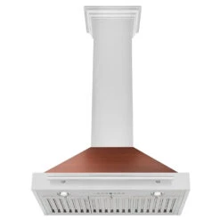 ZLINE 30 In. Convertible Stainless Steel Range Hood With Copper Shell And Stainless Steel Handle (KB4STX-C-30)(Zline 30 Wall Mount Range Hood Stainless Steel Copper Kb4stx C 30) 8 ZLINE 30 In. Convertible Stainless Steel Range Hood With Copper Shell And Stainless Steel Handle (KB4STX-C-30)(Zline 30 Wall Mount Range Hood Stainless Steel Copper Kb4stx C 30) -Induction Cooktop Store zline stainless steel range hood with copper shell KB4STX C 30 under
