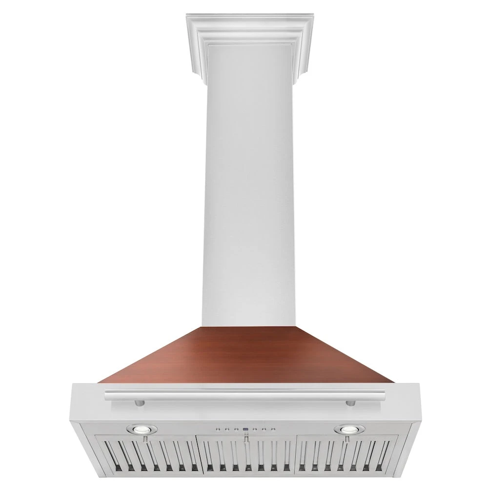 ZLINE 30 In. Convertible Stainless Steel Range Hood With Copper Shell And Stainless Steel Handle (KB4STX-C-30)(Zline 30 Wall Mount Range Hood Stainless Steel Copper Kb4stx C 30) 3 ZLINE 30 In. Convertible Stainless Steel Range Hood With Copper Shell And Stainless Steel Handle (KB4STX-C-30)(Zline 30 Wall Mount Range Hood Stainless Steel Copper Kb4stx C 30) - Image 3