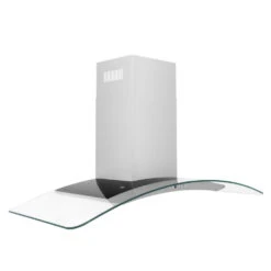 ZLINE 48 In. Convertible Vent Wall Mount Range Hood In Stainless Steel And Glass (KN4-48)(Zline 48 Wall Mount Range Hood Stainless Steel Glass Kn4 48) -Induction Cooktop Store zline stainless steel wall mount range hood KN4 48 side