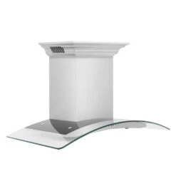 ZLINE 30 In. CrownSound™ Ducted Vent Wall Mount Range Hood In Stainless Steel And Glass With Built-in Bluetooth Speakers (KN4CRN-BT-30)(Zline 30 Wall Mount Range Hood Stainless Steel Crownsound Kn4crn Bt 30) 14 ZLINE 30 In. CrownSound™ Ducted Vent Wall Mount Range Hood In Stainless Steel And Glass With Built-in Bluetooth Speakers (KN4CRN-BT-30)(Zline 30 Wall Mount Range Hood Stainless Steel Crownsound Kn4crn Bt 30) -Induction Cooktop Store zline stainless steel wall mount range hood KN4CRN BT 36 side