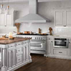 ZLINE 60 In. Professional Convertible Vent Wall Mount Range Hood In Stainless Steel (597-60)(Zline 60 Professional Wall Mount Range Hood Stainless Steel 597 60) -Induction Cooktop Store zline stainless steel wall mounted range hood 597 60 lifestyle 2