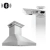 ZLINE 30 In. CrownSound™ Ducted Vent Wall Mount Range Hood In Stainless Steel With Built-in Bluetooth Speakers (697CRN-BT-30)(Zline 30 Wall Mount Range Hood Stainless Steel Crownsound 697crn Bt 30)