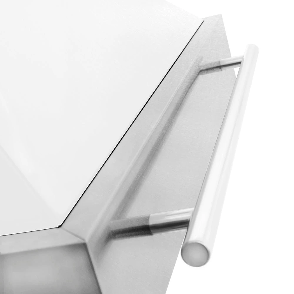 ZLINE 36 In. Satin Stainless Steel Wall Mount Range Hood With White Matte Shell And Stainless Steel Handle (8654SNX-WM-36)(Zline 36 Wall Mount Range Hood Satin Stainless Steel White Matte 8654snx Wm 36) 7 ZLINE 36 In. Satin Stainless Steel Wall Mount Range Hood With White Matte Shell And Stainless Steel Handle (8654SNX-WM-36)(Zline 36 Wall Mount Range Hood Satin Stainless Steel White Matte 8654snx Wm 36) - Image 7