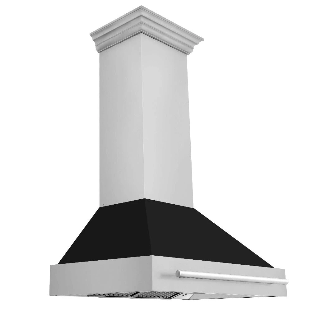 ZLINE 36 In. Stainless Steel Range Hood With Black Matte Shell And Stainless Steel Handle (8654STX-BLM-36)(Zline 36 Wall Mount Range Hood Stainless Steel Black Matte 8654stx Blm 36) 1 ZLINE 36 In. Stainless Steel Range Hood With Black Matte Shell And Stainless Steel Handle (8654STX-BLM-36)(Zline 36 Wall Mount Range Hood Stainless Steel Black Matte 8654stx Blm 36)