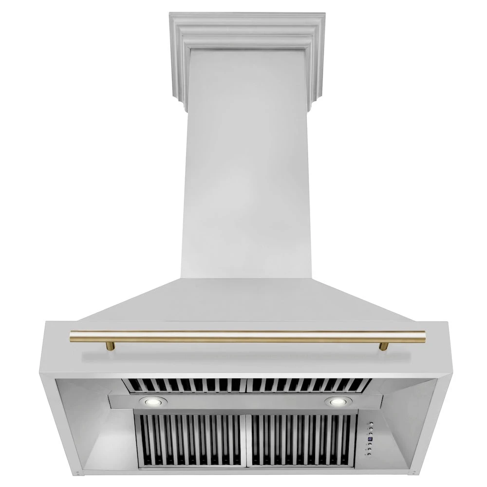 ZLINE Autograph Edition 36 In. Stainless Steel Range Hood With Stainless Steel Shell And Polished Gold Handle (8654STZ-36-G)(Zline Autograph Edition 36 Wall Mount Range Hood Stainless Steel Polished Gold 8654stz 36 G) 5 ZLINE Autograph Edition 36 In. Stainless Steel Range Hood With Stainless Steel Shell And Polished Gold Handle (8654STZ-36-G)(Zline Autograph Edition 36 Wall Mount Range Hood Stainless Steel Polished Gold 8654stz 36 G) - Image 5
