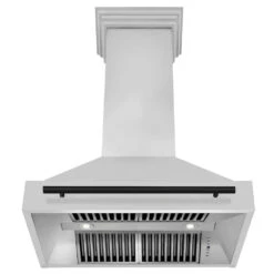 ZLINE Autograph Edition 36 In. Stainless Steel Range Hood With Stainless Steel Shell And Matte Black Handle (8654STZ-36-MB)(Zline Autograph Edition 36 Wall Mount Range Hood Stainless Steel Matte Black 8654stz 36 Mb) 13 ZLINE Autograph Edition 36 In. Stainless Steel Range Hood With Stainless Steel Shell And Matte Black Handle (8654STZ-36-MB)(Zline Autograph Edition 36 Wall Mount Range Hood Stainless Steel Matte Black 8654stz 36 Mb) -Induction Cooktop Store zline stainless steel wall mounted range hood 8654STZ 36 MB front under 8d42b1cd 459e 4dc9 86e7 aa847e8d2cff