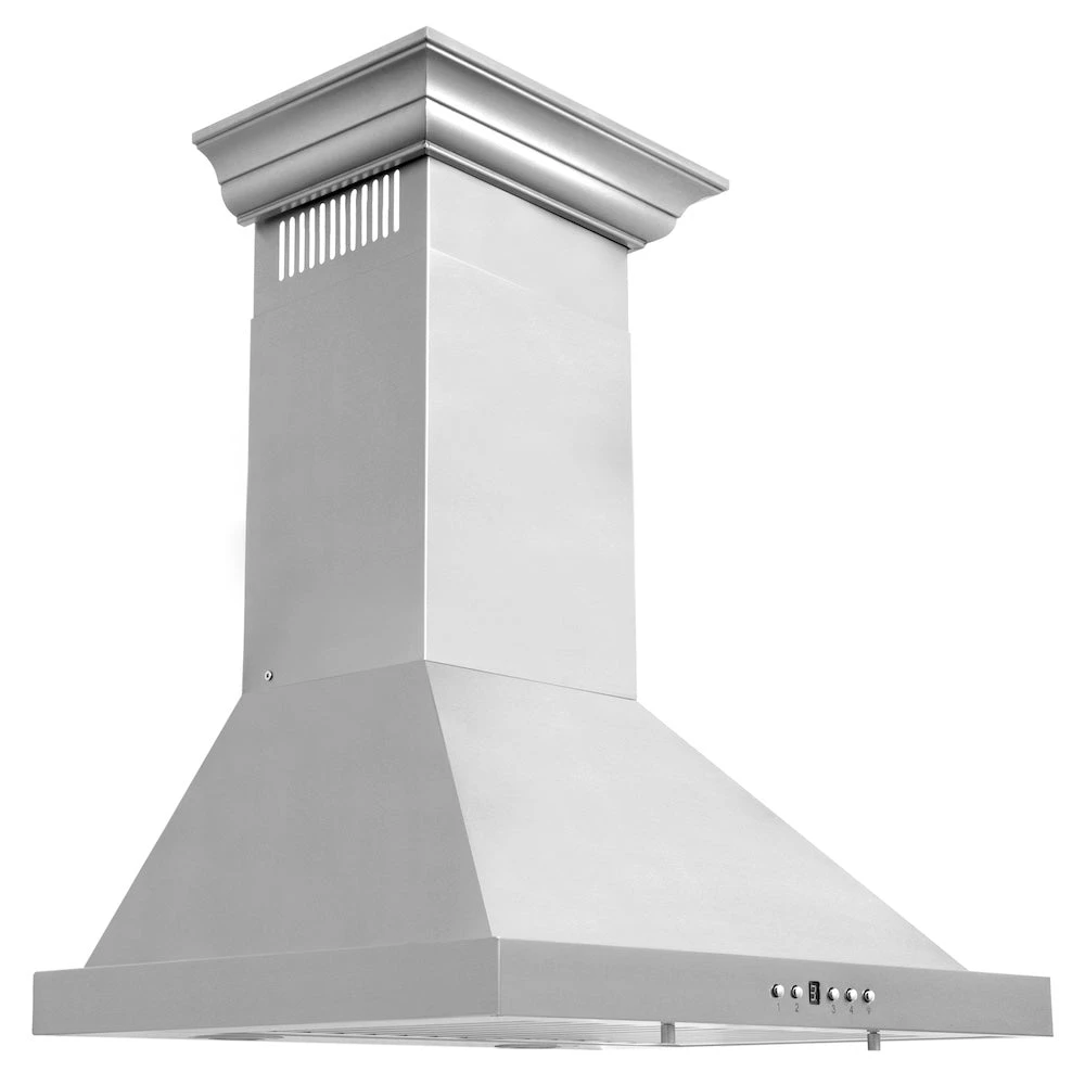 ZLINE 24 In. Convertible Vent Wall Mount Range Hood In Stainless Steel With Crown Molding (KBCRN-24)(Zline 24 Wall Mount Range Hood Stainless Steel Crown Molding Kbcrn 24) 1 ZLINE 24 In. Convertible Vent Wall Mount Range Hood In Stainless Steel With Crown Molding (KBCRN-24)(Zline 24 Wall Mount Range Hood Stainless Steel Crown Molding Kbcrn 24)