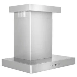 ZLINE 24 In. Convertible Vent Wall Mount Range Hood In Stainless Steel With Crown Molding (KECRN-24)(Zline 24 Wall Mount Range Hood Stainless Steel Crown Molding Kecrn 24) 13 ZLINE 24 In. Convertible Vent Wall Mount Range Hood In Stainless Steel With Crown Molding (KECRN-24)(Zline 24 Wall Mount Range Hood Stainless Steel Crown Molding Kecrn 24) -Induction Cooktop Store zline stainless steel wall mounted range hood KBCRN 24 top side
