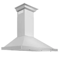 ZLINE 30 In. Convertible Vent Wall Mount Range Hood In Stainless Steel With Crown Molding (KBCRN-30)(Zline 30 Wall Mount Range Hood Stainless Steel Crown Molding Kbcrn 30)