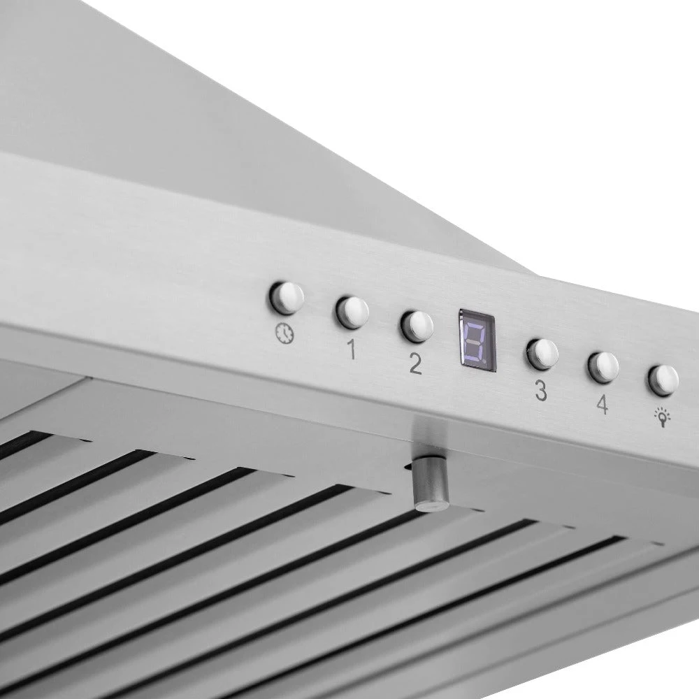 ZLINE 48 In. Convertible Vent Wall Mount Range Hood In Stainless Steel With Crown Molding (KBCRN-48)(Zline 48 Wall Mount Range Hood Stainless Steel Crown Molding Kbcrn 48) 6 ZLINE 48 In. Convertible Vent Wall Mount Range Hood In Stainless Steel With Crown Molding (KBCRN-48)(Zline 48 Wall Mount Range Hood Stainless Steel Crown Molding Kbcrn 48) - Image 6