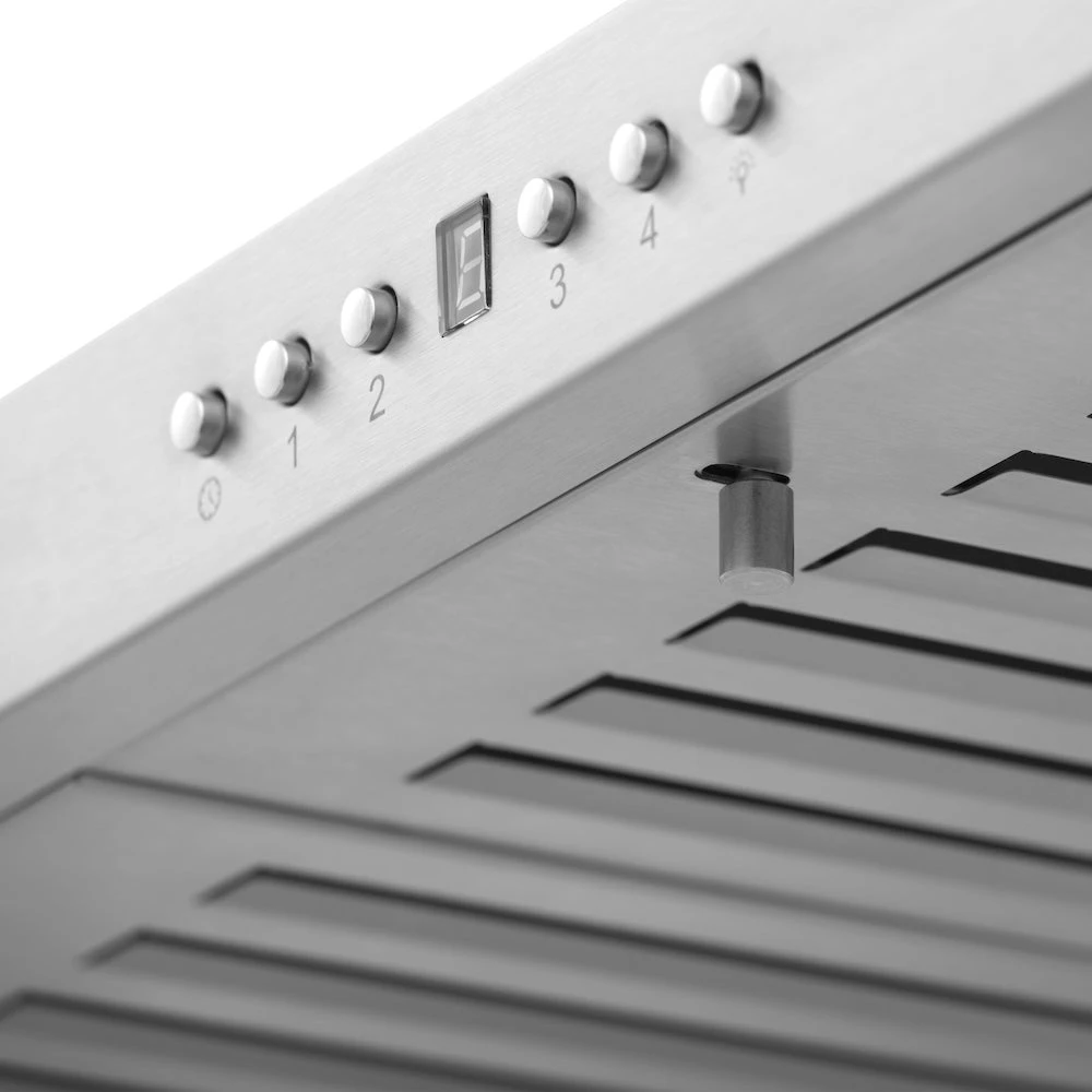ZLINE 48 In. CrownSound™ Ducted Vent Wall Mount Range Hood In Stainless Steel With Built-in Bluetooth Speakers (KBCRN-BT-48)(Zline 48 Wall Mount Range Hood Stainless Steel Crownsound Kbcrn Bt 48) 9 ZLINE 48 In. CrownSound™ Ducted Vent Wall Mount Range Hood In Stainless Steel With Built-in Bluetooth Speakers (KBCRN-BT-48)(Zline 48 Wall Mount Range Hood Stainless Steel Crownsound Kbcrn Bt 48) - Image 9