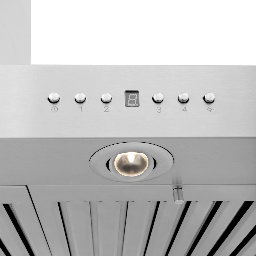 ZLINE 48 In. CrownSound™ Ducted Vent Wall Mount Range Hood In Stainless Steel With Built-in Bluetooth Speakers (KECRN-BT-48)(Zline 48 Wall Mount Range Hood Stainless Steel Crownsound Kecrn Bt 48) 8 ZLINE 48 In. CrownSound™ Ducted Vent Wall Mount Range Hood In Stainless Steel With Built-in Bluetooth Speakers (KECRN-BT-48)(Zline 48 Wall Mount Range Hood Stainless Steel Crownsound Kecrn Bt 48) - Image 8