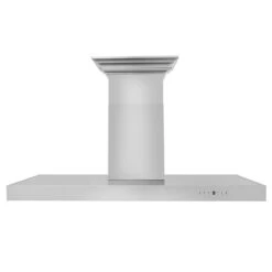 ZLINE 48 In. CrownSound™ Ducted Vent Wall Mount Range Hood In Stainless Steel With Built-in Bluetooth Speakers (KECRN-BT-48)(Zline 48 Wall Mount Range Hood Stainless Steel Crownsound Kecrn Bt 48) 16 ZLINE 48 In. CrownSound™ Ducted Vent Wall Mount Range Hood In Stainless Steel With Built-in Bluetooth Speakers (KECRN-BT-48)(Zline 48 Wall Mount Range Hood Stainless Steel Crownsound Kecrn Bt 48) -Induction Cooktop Store zline stainless steel wall mounted range hood KECRN BT 48 front