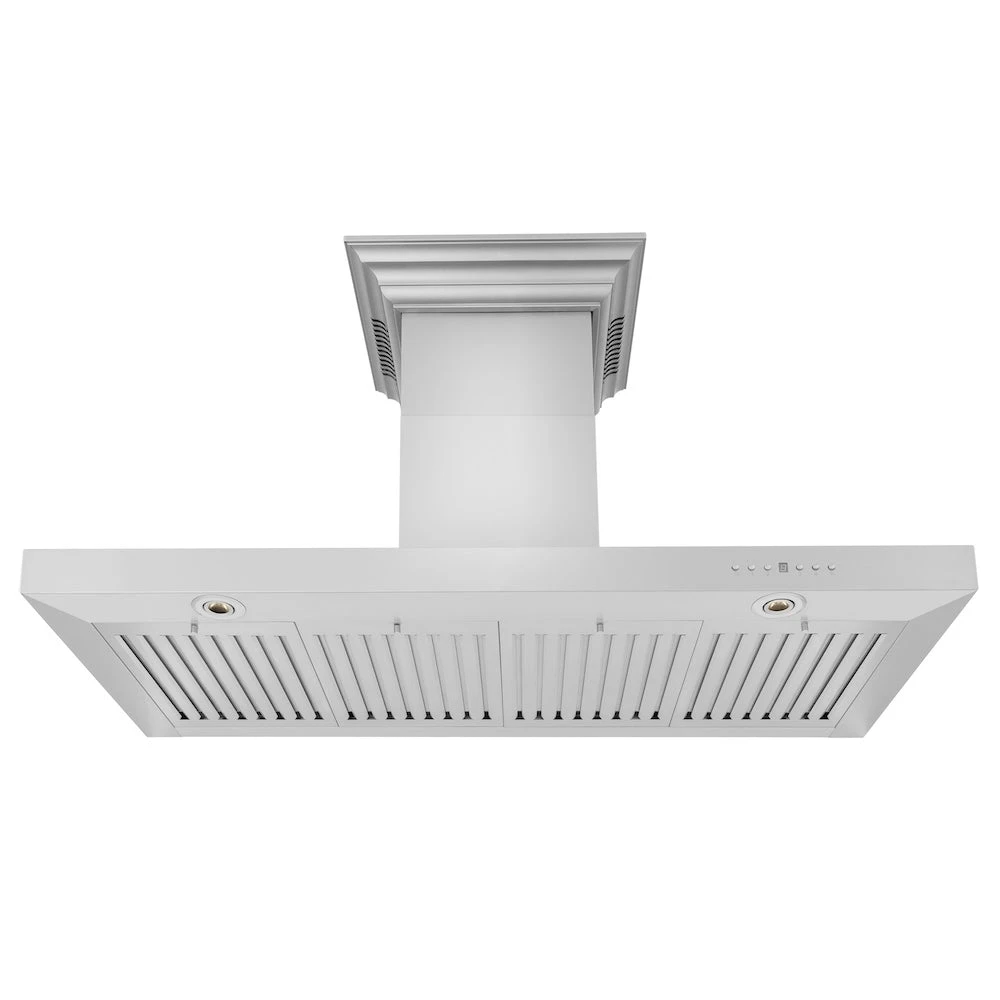 ZLINE 48 In. CrownSound™ Ducted Vent Wall Mount Range Hood In Stainless Steel With Built-in Bluetooth Speakers (KECRN-BT-48)(Zline 48 Wall Mount Range Hood Stainless Steel Crownsound Kecrn Bt 48) 5 ZLINE 48 In. CrownSound™ Ducted Vent Wall Mount Range Hood In Stainless Steel With Built-in Bluetooth Speakers (KECRN-BT-48)(Zline 48 Wall Mount Range Hood Stainless Steel Crownsound Kecrn Bt 48) - Image 5
