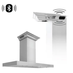 ZLINE 48 In. CrownSound™ Ducted Vent Wall Mount Range Hood In Stainless Steel With Built-in Bluetooth Speakers (KECRN-BT-48)(Zline 48 Wall Mount Range Hood Stainless Steel Crownsound Kecrn Bt 48) 26 ZLINE 48 In. CrownSound™ Ducted Vent Wall Mount Range Hood In Stainless Steel With Built-in Bluetooth Speakers (KECRN-BT-48)(Zline 48 Wall Mount Range Hood Stainless Steel Crownsound Kecrn Bt 48) -Induction Cooktop Store zline stainless steel wall mounted range hood KECRN BT 48 hero