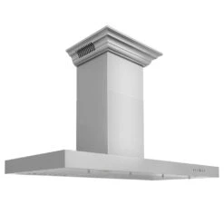 ZLINE 48 In. CrownSound™ Ducted Vent Wall Mount Range Hood In Stainless Steel With Built-in Bluetooth Speakers (KECRN-BT-48)(Zline 48 Wall Mount Range Hood Stainless Steel Crownsound Kecrn Bt 48) 17 ZLINE 48 In. CrownSound™ Ducted Vent Wall Mount Range Hood In Stainless Steel With Built-in Bluetooth Speakers (KECRN-BT-48)(Zline 48 Wall Mount Range Hood Stainless Steel Crownsound Kecrn Bt 48) -Induction Cooktop Store zline stainless steel wall mounted range hood KECRN BT 48 main