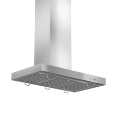 ZLINE 36 In. Convertible Vent Wall Mount Range Hood In Stainless Steel With Crown Molding (KECRN-36)(Zline 36 Wall Mount Range Hood Stainless Steel Crown Molding Kecrn 36) -Induction Cooktop Store zline stainless steel wall mounted range hood KECRN side under