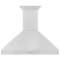 ZLINE 30 In. CrownSound™ Ducted Vent Wall Mount Range Hood In Stainless Steel With Built-in Bluetooth Speakers (KF2CRN-BT-30)(Zline 30 Wall Mount Range Hood Stainless Steel Crownsound Kf2crn Bt 30) -Induction Cooktop Store zline stainless steel wall mounted range hood KF2CRN BT 36 front d446846c 18ea 49f0 b64d 0ed91f5cc845