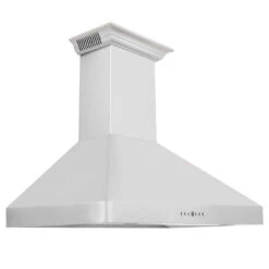 ZLINE 36 In. CrownSound™ Ducted Vent Wall Mount Range Hood In Stainless Steel With Built-in Bluetooth Speakers (KF2CRN-BT-36)(Zline 36 Wall Mount Range Hood Stainless Steel Crownsound Kf2crn Bt 36) -Induction Cooktop Store zline stainless steel wall mounted range hood KF2CRN BT 36 main 8a8bee54 b0b7 47ec b778 37e182dd25dc