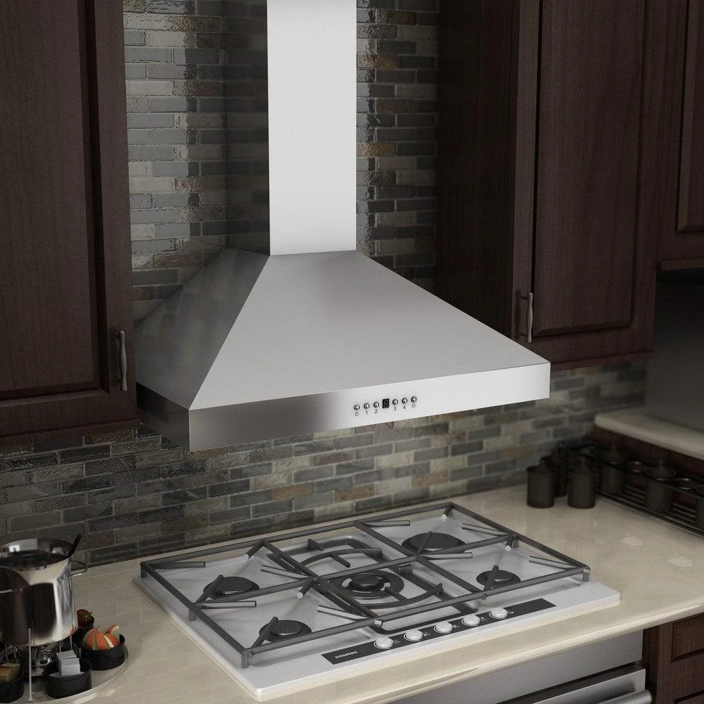 ZLINE 30 In. Convertible Vent Wall Mount Range Hood In Stainless Steel With Crown Molding (KL3CRN-30)(Zline 30 Wall Mount Range Hood Stainless Steel Crown Molding Kl3crn 30) 2 ZLINE 30 In. Convertible Vent Wall Mount Range Hood In Stainless Steel With Crown Molding (KL3CRN-30)(Zline 30 Wall Mount Range Hood Stainless Steel Crown Molding Kl3crn 30) - Image 2