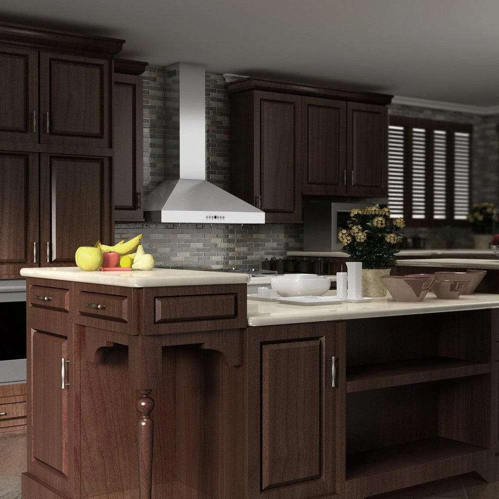 ZLINE 30 In. Convertible Vent Wall Mount Range Hood In Stainless Steel With Crown Molding (KL3CRN-30)(Zline 30 Wall Mount Range Hood Stainless Steel Crown Molding Kl3crn 30) 11 ZLINE 30 In. Convertible Vent Wall Mount Range Hood In Stainless Steel With Crown Molding (KL3CRN-30)(Zline 30 Wall Mount Range Hood Stainless Steel Crown Molding Kl3crn 30) - Image 11