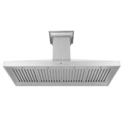 ZLINE 48 In. CrownSound™ Ducted Vent Wall Mount Range Hood In Stainless Steel With Built-in Bluetooth Speakers (KL3CRN-BT-48)(Zline 48 Wall Mount Range Hood Stainless Steel Crownsound Kl3crn Bt 48) -Induction Cooktop Store zline stainless steel wall mounted range hood KL3CRN BT 48 front under