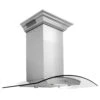 ZLINE 30 In. CrownSound™ Ducted Vent Wall Mount Range Hood In Stainless Steel And Glass With Built-in Bluetooth Speakers (KZCRN-BT-30)(Zline 30 Wall Mount Range Hood Stainless Steel Crownsound Kzcrn Bt 30)