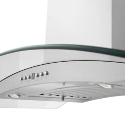 ZLINE 36 In. CrownSound™ Ducted Vent Wall Mount Range Hood In Stainless Steel And Glass With Built-in Bluetooth Speakers (KN4CRN-BT-36)(Zline 36 Wall Mount Range Hood Stainless Steel Crownsound Kn4crn Bt 36) -Induction Cooktop Store zline stainless steel wall range hood KN4CRN BT 36 detail buttons 1 3e222b8b ea59 410c a46c ff682722860b