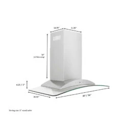 ZLINE 36 In. Convertible Vent Wall Mount Range Hood In Stainless Steel And Glass (KN-36)(Zline 36 Wall Mount Range Hood Stainless Steel Glass Kn 36) -Induction Cooktop Store zline wall mount range hood in stainless steel glass kn range hoods zline kitchen and bath 980895 e9203ea5 71b1 4d65 a69a bd3d5e704236