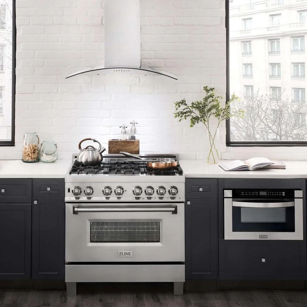 ZLINE 30 In. Convertible Vent Wall Mount Range Hood In Stainless Steel And Glass (KN4-30)(Zline 30 Wall Mount Range Hood Stainless Steel Glass Kn4 30) 2 ZLINE 30 In. Convertible Vent Wall Mount Range Hood In Stainless Steel And Glass (KN4-30)(Zline 30 Wall Mount Range Hood Stainless Steel Glass Kn4 30) - Image 2