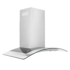 ZLINE 30 In. Convertible Vent Wall Mount Range Hood In Stainless Steel And Glass (KN4-30)(Zline 30 Wall Mount Range Hood Stainless Steel Glass Kn4 30)
