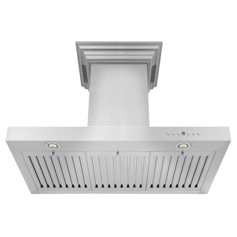 ZLINE 42 In. CrownSound™ Ducted Vent Wall Mount Range Hood In Stainless Steel With Built-in Bluetooth Speakers (KECRN-BT-42)(Zline 42 Wall Mount Range Hood Stainless Steel Crownsound Kecrn Bt 42) 4 ZLINE 42 In. CrownSound™ Ducted Vent Wall Mount Range Hood In Stainless Steel With Built-in Bluetooth Speakers (KECRN-BT-42)(Zline 42 Wall Mount Range Hood Stainless Steel Crownsound Kecrn Bt 42) - Image 4