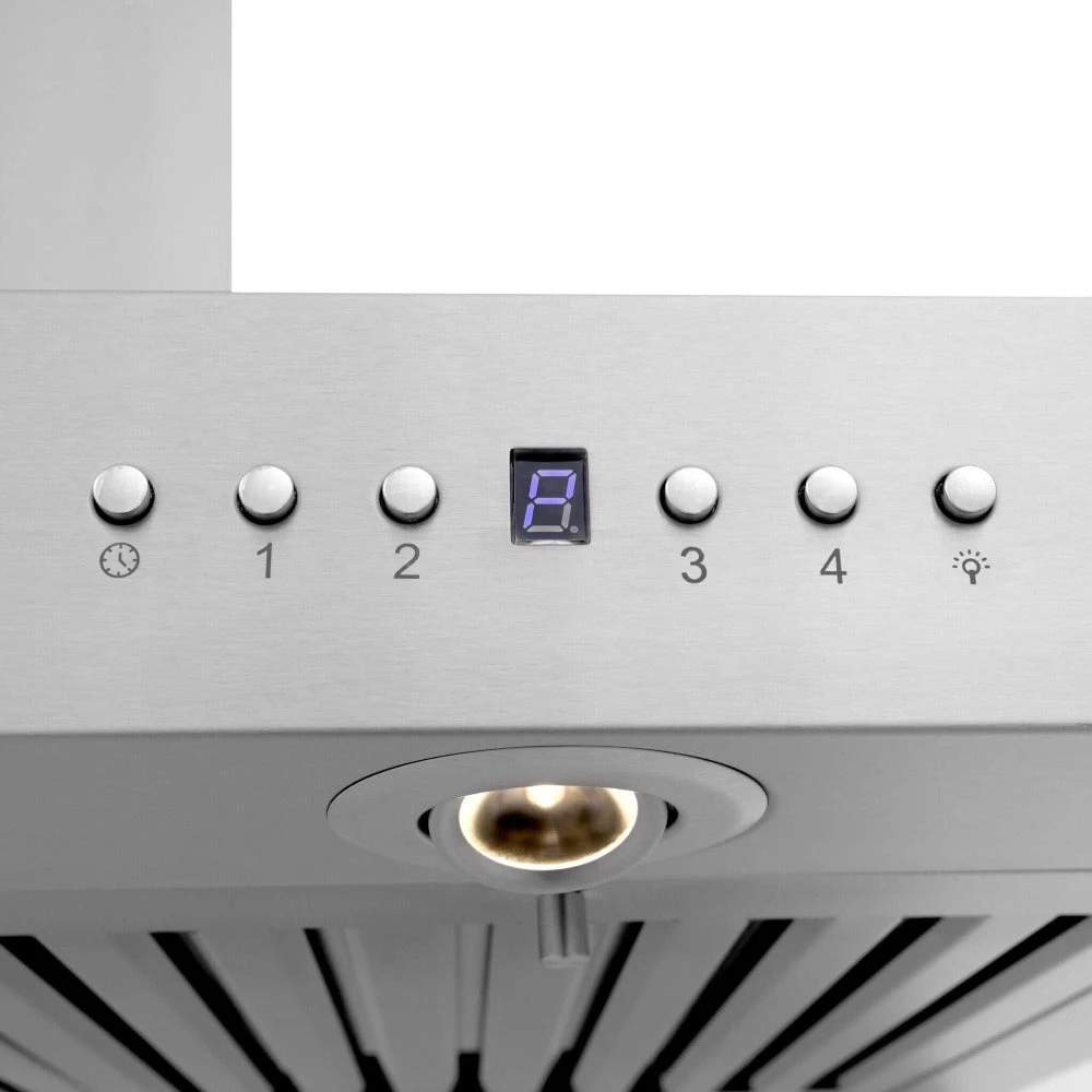 ZLINE 42 In. CrownSound™ Ducted Vent Wall Mount Range Hood In Stainless Steel With Built-in Bluetooth Speakers (KECRN-BT-42)(Zline 42 Wall Mount Range Hood Stainless Steel Crownsound Kecrn Bt 42) 8 ZLINE 42 In. CrownSound™ Ducted Vent Wall Mount Range Hood In Stainless Steel With Built-in Bluetooth Speakers (KECRN-BT-42)(Zline 42 Wall Mount Range Hood Stainless Steel Crownsound Kecrn Bt 42) - Image 8