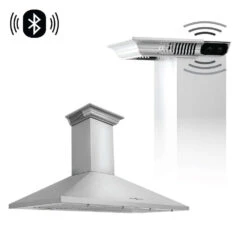 ZLINE 30 In. CrownSound™ Ducted Vent Wall Mount Range Hood In Stainless Steel With Built-in Bluetooth Speakers (KL2CRN-BT-30)(Zline 30 Wall Mount Range Hood Stainless Steel Crownsound Kl2crn Bt 30)