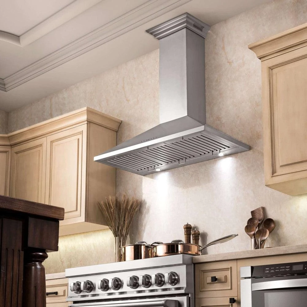 ZLINE 42 In. CrownSound™ Ducted Vent Wall Mount Range Hood In Stainless Steel With Built-in Bluetooth Speakers (KL2CRN-BT-42)(Zline 42 Wall Mount Range Hood Stainless Steel Crownsound Kl2crn Bt 42) 2 ZLINE 42 In. CrownSound™ Ducted Vent Wall Mount Range Hood In Stainless Steel With Built-in Bluetooth Speakers (KL2CRN-BT-42)(Zline 42 Wall Mount Range Hood Stainless Steel Crownsound Kl2crn Bt 42) - Image 2