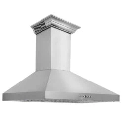 ZLINE 36 In. CrownSound™ Ducted Vent Wall Mount Range Hood In Stainless Steel With Built-in Bluetooth Speakers (KL3CRN-BT-36)(Zline 36 Wall Mount Range Hood Stainless Steel Crownsound Kl3crn Bt 36) -Induction Cooktop Store zline wall mount range hood in stainless steel with built in crownsound bluetooth speakers kl3crn bt ranges hoods zline kitchen and bath 434047 db5c1c0f 19c0 45fe ba93 3a738135d3fe