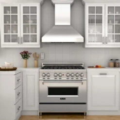 ZLINE 36 In. Professional Convertible Vent Wall Mount Range Hood In Stainless Steel With Crown Molding (597CRN-36)(Zline 36 Professional Wall Mount Range Hood Stainless Steel Crown Molding 597crn 36) -Induction Cooktop Store zline wall mount range hood in stainless steel with crown molding 597crn range hoods zline kitchen and bath 286709 021eb782 0ce0 49a4 bda5 d18ed547a3dd