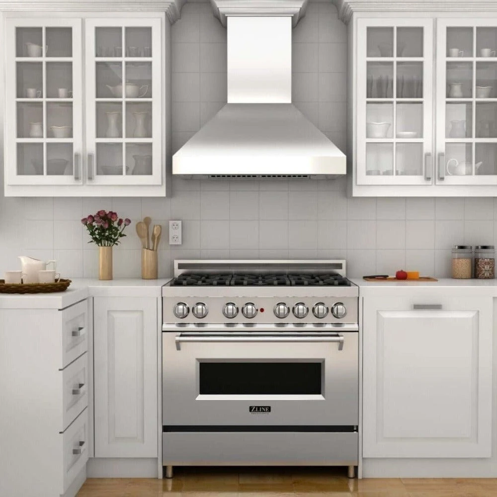 ZLINE 42 In. Professional Convertible Vent Wall Mount Range Hood In Stainless Steel With Crown Molding (597CRN-42)(Zline 42 Professional Wall Mount Range Hood Stainless Steel Crown Molding 597crn 42) 8 ZLINE 42 In. Professional Convertible Vent Wall Mount Range Hood In Stainless Steel With Crown Molding (597CRN-42)(Zline 42 Professional Wall Mount Range Hood Stainless Steel Crown Molding 597crn 42) - Image 8