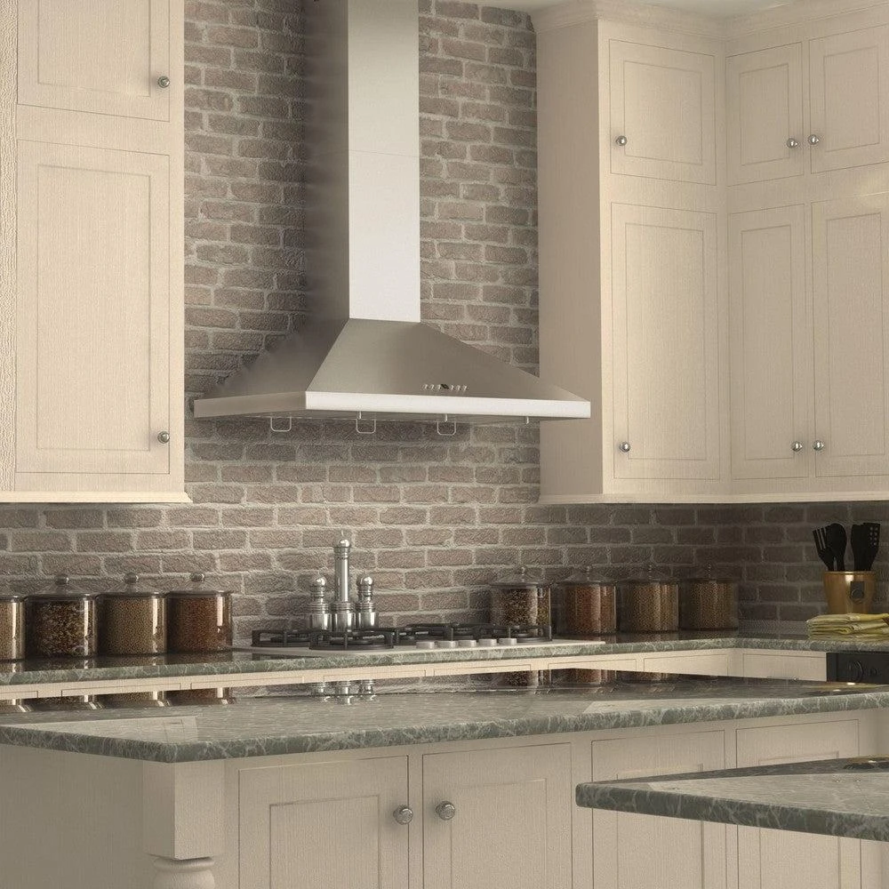 ZLINE 36 In. Convertible Vent Wall Mount Range Hood In Stainless Steel With Crown Molding (KL2CRN-36)(Zline 36 Wall Mount Range Hood Stainless Steel Crown Molding Kl2crn 36) 2 ZLINE 36 In. Convertible Vent Wall Mount Range Hood In Stainless Steel With Crown Molding (KL2CRN-36)(Zline 36 Wall Mount Range Hood Stainless Steel Crown Molding Kl2crn 36) - Image 2