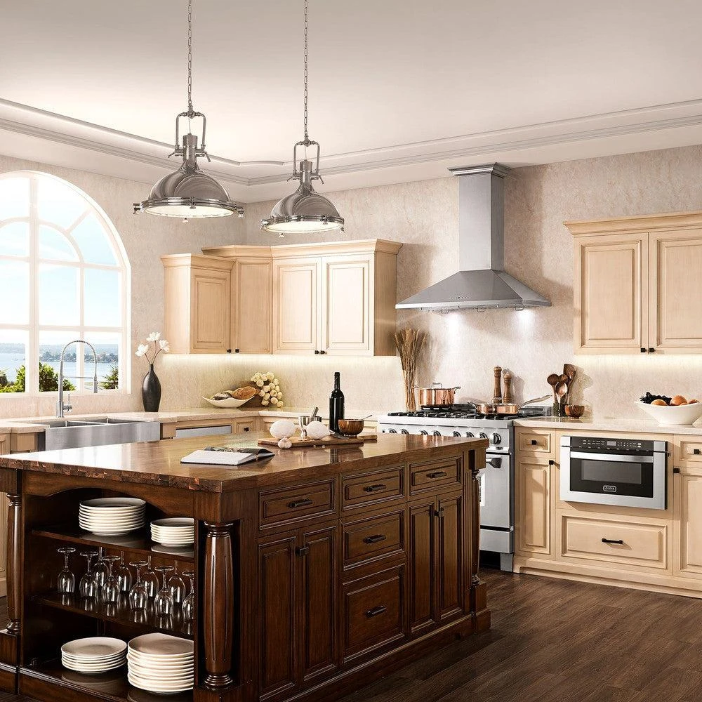 ZLINE 30 In. Convertible Vent Wall Mount Range Hood In Stainless Steel With Crown Molding (KL2CRN-30)(Zline 30 Wall Mount Range Hood Stainless Steel Crown Molding Kl2crn 30) 8 ZLINE 30 In. Convertible Vent Wall Mount Range Hood In Stainless Steel With Crown Molding (KL2CRN-30)(Zline 30 Wall Mount Range Hood Stainless Steel Crown Molding Kl2crn 30) - Image 8