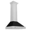 ZLINE 30 In. Convertible Stainless Steel Range Hood With Black Matte Shell And Stainless Steel Handle (KB4STX-BLM-30)(Zline 30 Wall Mount Range Hood Stainless Steel Black Matte Kb4stx Blm 30)