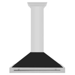 ZLINE 36 In. Convertible Stainless Steel Range Hood With Black Matte Shell And Stainless Steel Handle (KB4STX-BLM-36)(Zline 36 Wall Mount Range Hood Stainless Steel Black Matte Kb4stx Blm 36) 11 ZLINE 36 In. Convertible Stainless Steel Range Hood With Black Matte Shell And Stainless Steel Handle (KB4STX-BLM-36)(Zline 36 Wall Mount Range Hood Stainless Steel Black Matte Kb4stx Blm 36) -Induction Cooktop Store zline wall mount stainless steel black matte range hood KB4STX BLM36 frontcopy 0cc2c503 d8a1 48f2 8288 2fcf5b36d747