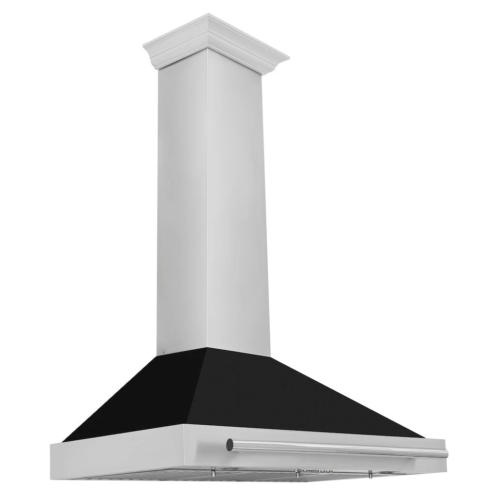 ZLINE 36 In. Convertible Stainless Steel Range Hood With Black Matte Shell And Stainless Steel Handle (KB4STX-BLM-36)(Zline 36 Wall Mount Range Hood Stainless Steel Black Matte Kb4stx Blm 36) 1 ZLINE 36 In. Convertible Stainless Steel Range Hood With Black Matte Shell And Stainless Steel Handle (KB4STX-BLM-36)(Zline 36 Wall Mount Range Hood Stainless Steel Black Matte Kb4stx Blm 36)