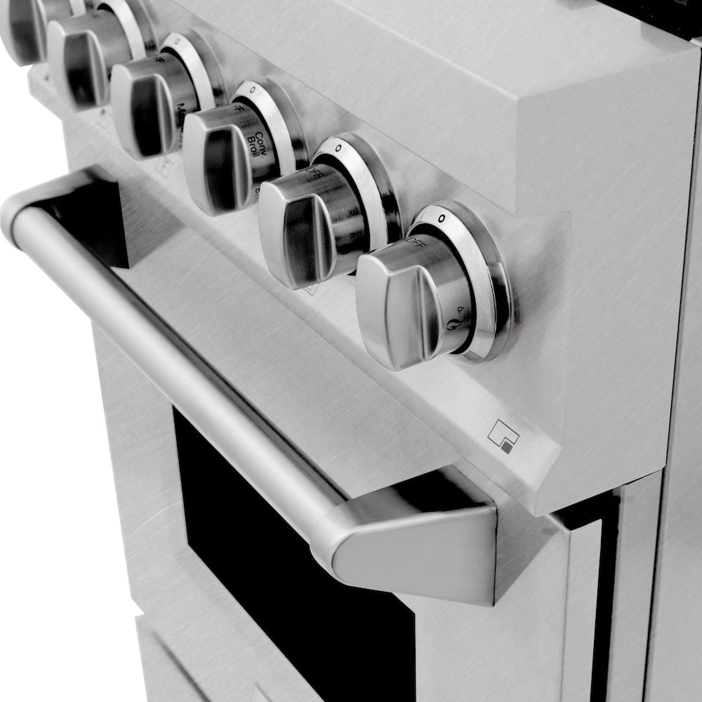 ZLINE 24 In. 2.8 Cu. Ft. Legacy Dual Fuel Range With Gas Cooktop And Electric Convection Oven In Satin Stainless Steel With 4 Brass Burners (RAS-SN-BR-24)(Zline 24 Legacy Dual Fuel Range Satin Stainless Steel Brass Burners Ras Sn Br 24) 19 ZLINE 24 In. 2.8 Cu. Ft. Legacy Dual Fuel Range With Gas Cooktop And Electric Convection Oven In Satin Stainless Steel With 4 Brass Burners (RAS-SN-BR-24)(Zline 24 Legacy Dual Fuel Range Satin Stainless Steel Brass Burners Ras Sn Br 24) - Image 19